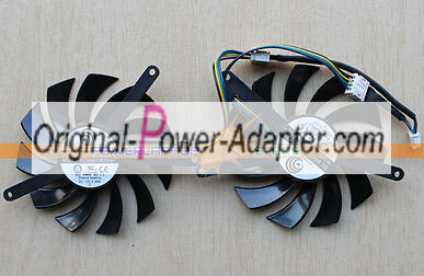 Twin 75mm GTX460 560Ti Fan 12V 0.35A 4pin PLD08010S12HH